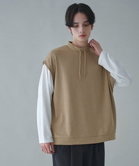フェイクレイヤードモックネックベストT（LS）