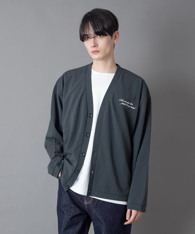 アンサンブルカーディガン（LS）/チャコール モデル：180cm L着用
