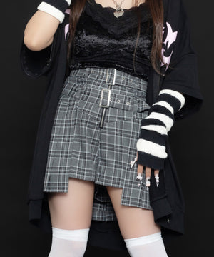 ブラックチェック モデル:150cm F着用