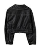 配色ステッチWZIPショートブルゾン