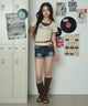 デニム中濃 モデル：163cm S着用