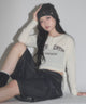 ヘンリーサイドドロストLS Tシャツ/ホワイトアイボリー モデル：163cm F着用