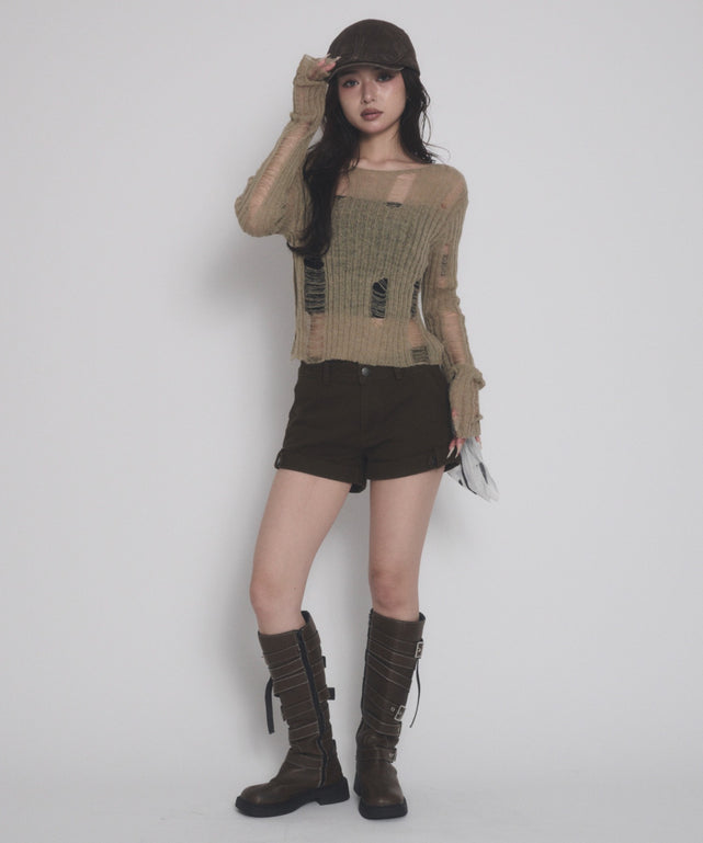 ベージュ モデル：163cm F着用