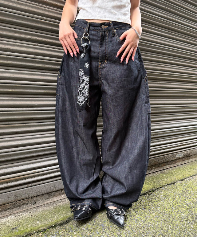 バックループフックカーブデニム/デニムインディゴ モデル:160cm 着用S