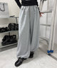 ナポレオンワイドパンツ/杢グレー モデル：160㎝ F着用