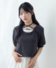 パフスリーブチョーカーT/チャコール モデル：155cm F着用
