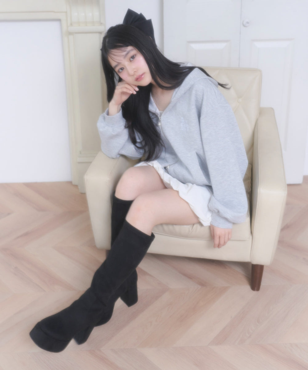 杢グレー モデル：160cm F着用