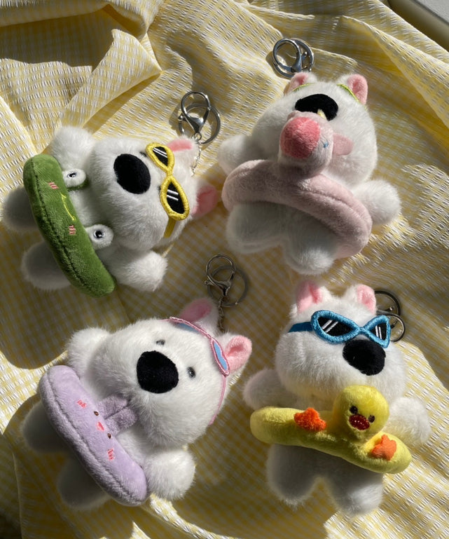 バカンスわんこぬいぐるみキーホルダー