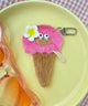 ミニデリシャスアイスクリームモンスターぬいぐるみキーホルダー/ピンク