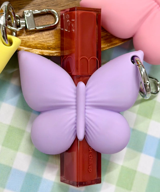 BIGバタフライリップチャームキーホルダー/パープル