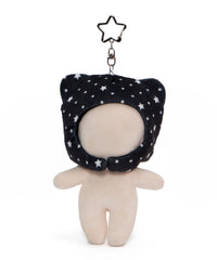 ぬいキーホルダー付きアニマルキャップ12cm
