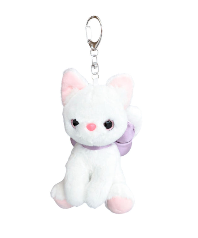 リボンネコぬいぐるみキーホルダー/柄１