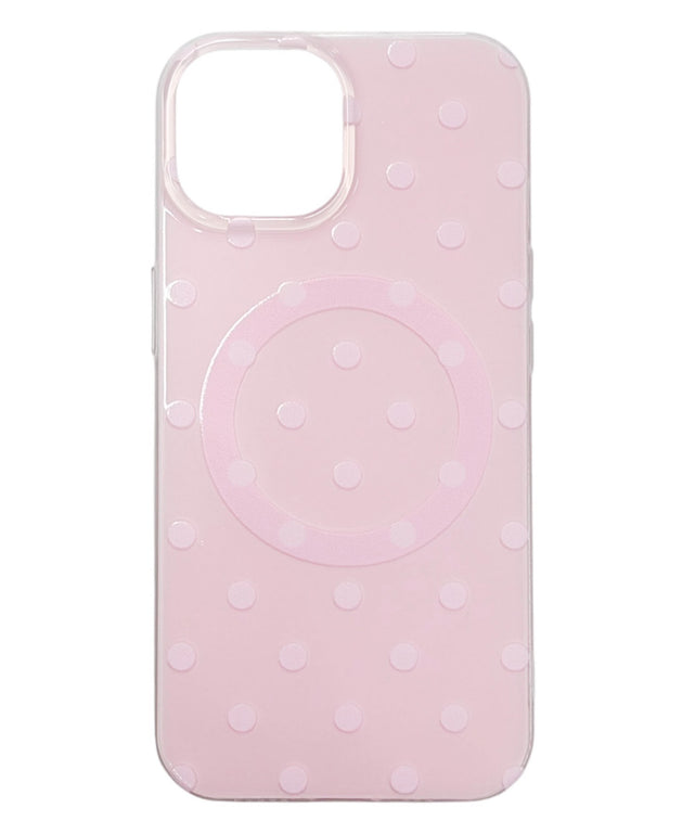 ドットmagsafeiphoneケース(ピンク)/柄1:iphone15