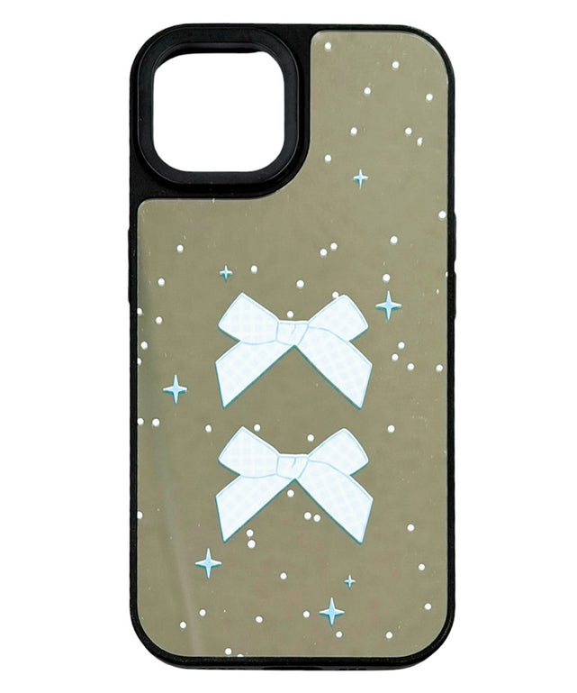 リボンミラーiphoneケース/柄1:iphone15