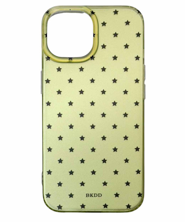 カラーちびスターiphoneケース(グリーン)/柄1:iphone15