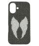 ピクセルフェザーiphoneケース(ブラック)/柄2:iphone16