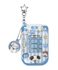 チャーム付きゆるアニマルガラケーカードホルダーキーホルダー