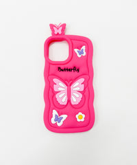 バタフライiphoneケース（ピンク）