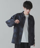 トロミ　総柄BIGシャツ/柄2 モデル：180cm L着用