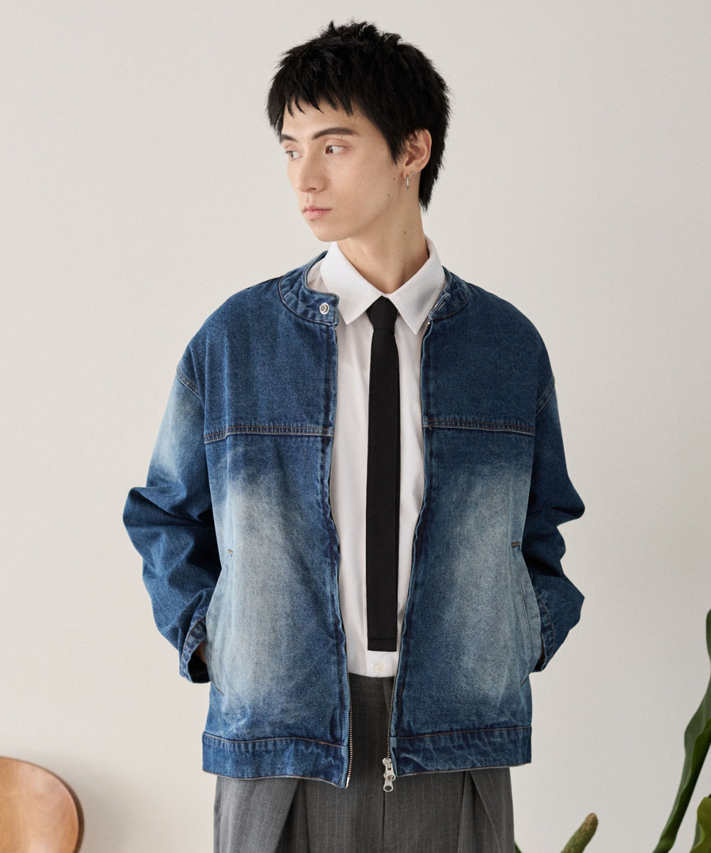 デニム中濃加工 モデル：180cm L着用