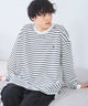 ホワイト系ボーダー モデル：175cm L着用