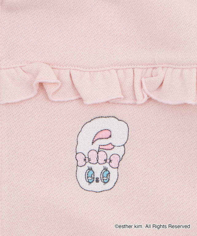 ESTHER BUNNYコラボフリルスウェットパーカー