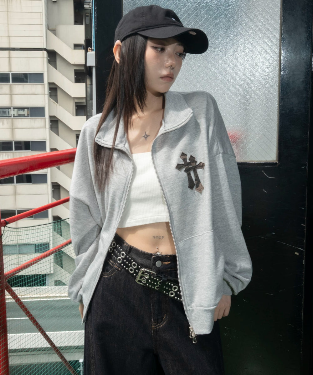 杢グレー　モデル：159cm F着用