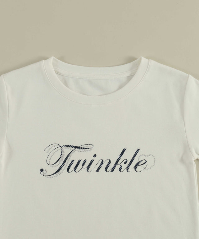 スタッズデザインロゴTシャツ