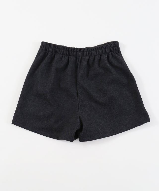 ダブルボタンフェイクウールショートパンツ