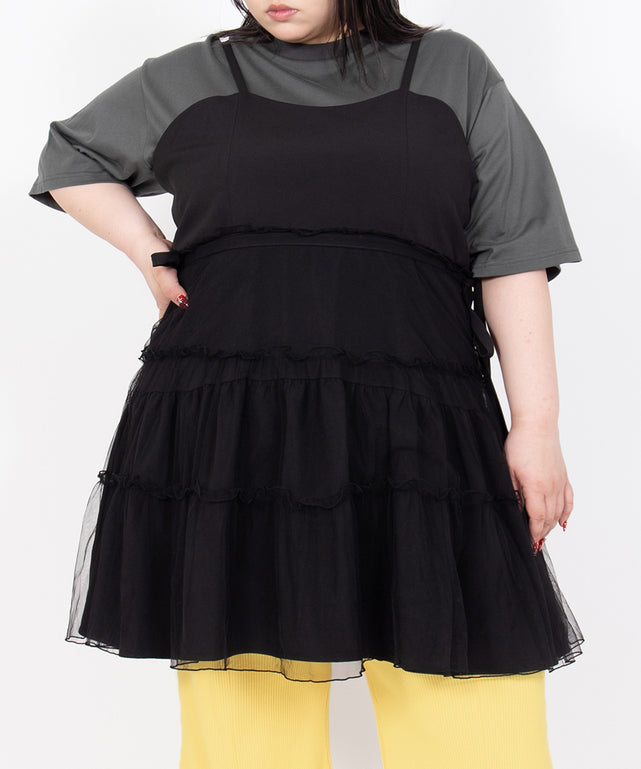 チュールレイヤードキャミワンピース/身長:163cm サイズ5