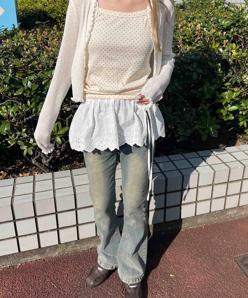ホワイト モデル：160㎝ F着用