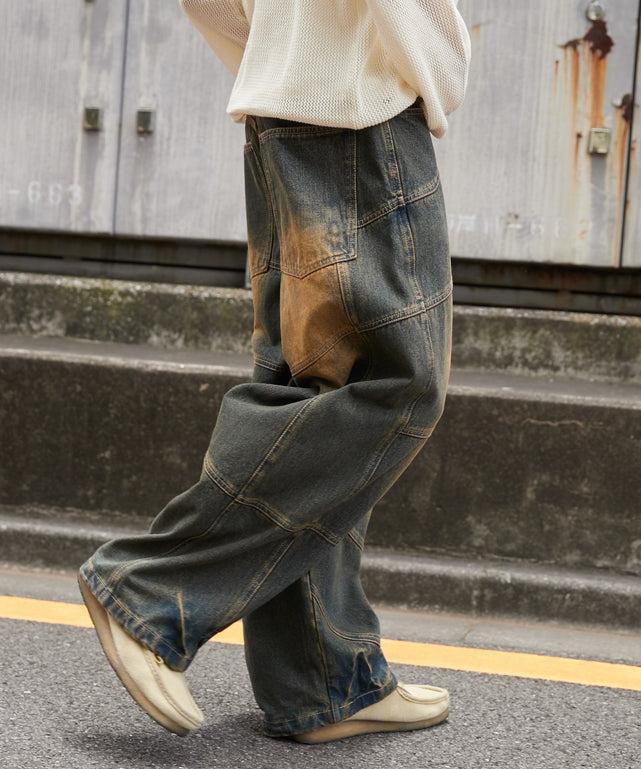 デニム中濃加工 モデル：178cm L着用