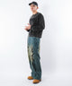 デニム中濃加工 モデル：180cm L着用