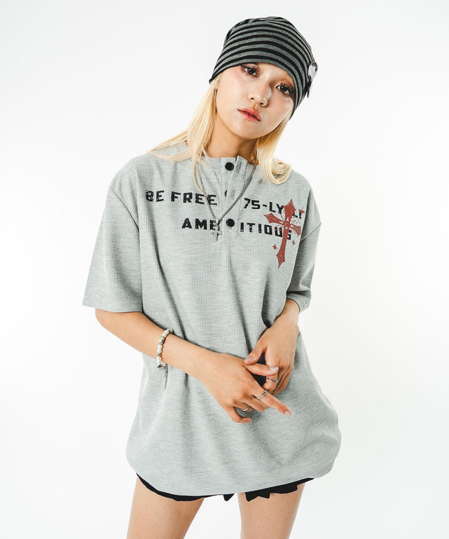 杢グレー モデル：172cm FREE着用