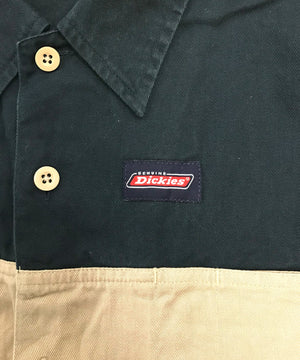 Dickies 半袖 ワークシャツ ツートン バイカラー