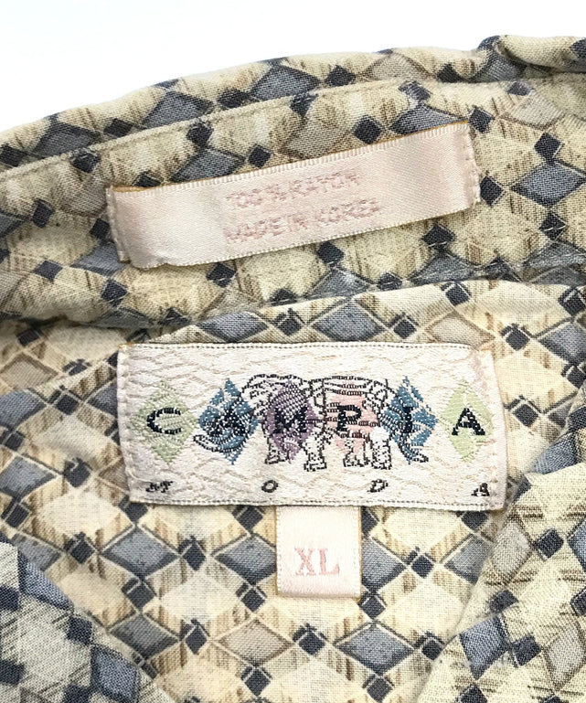CAMPIA MODA 半袖柄シャツ