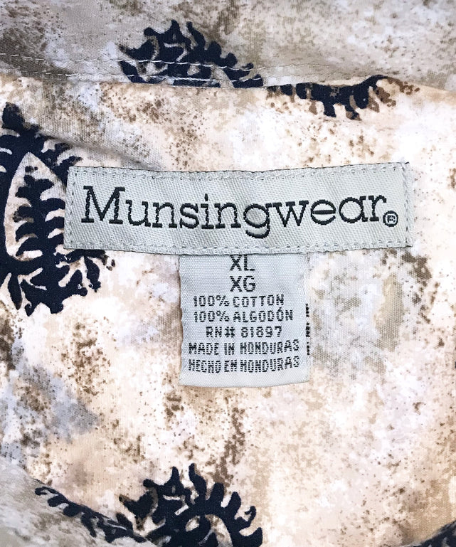 Munsingwear 半袖柄シャツ