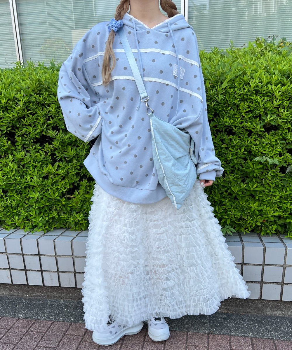 フリルチュールロングスカート
