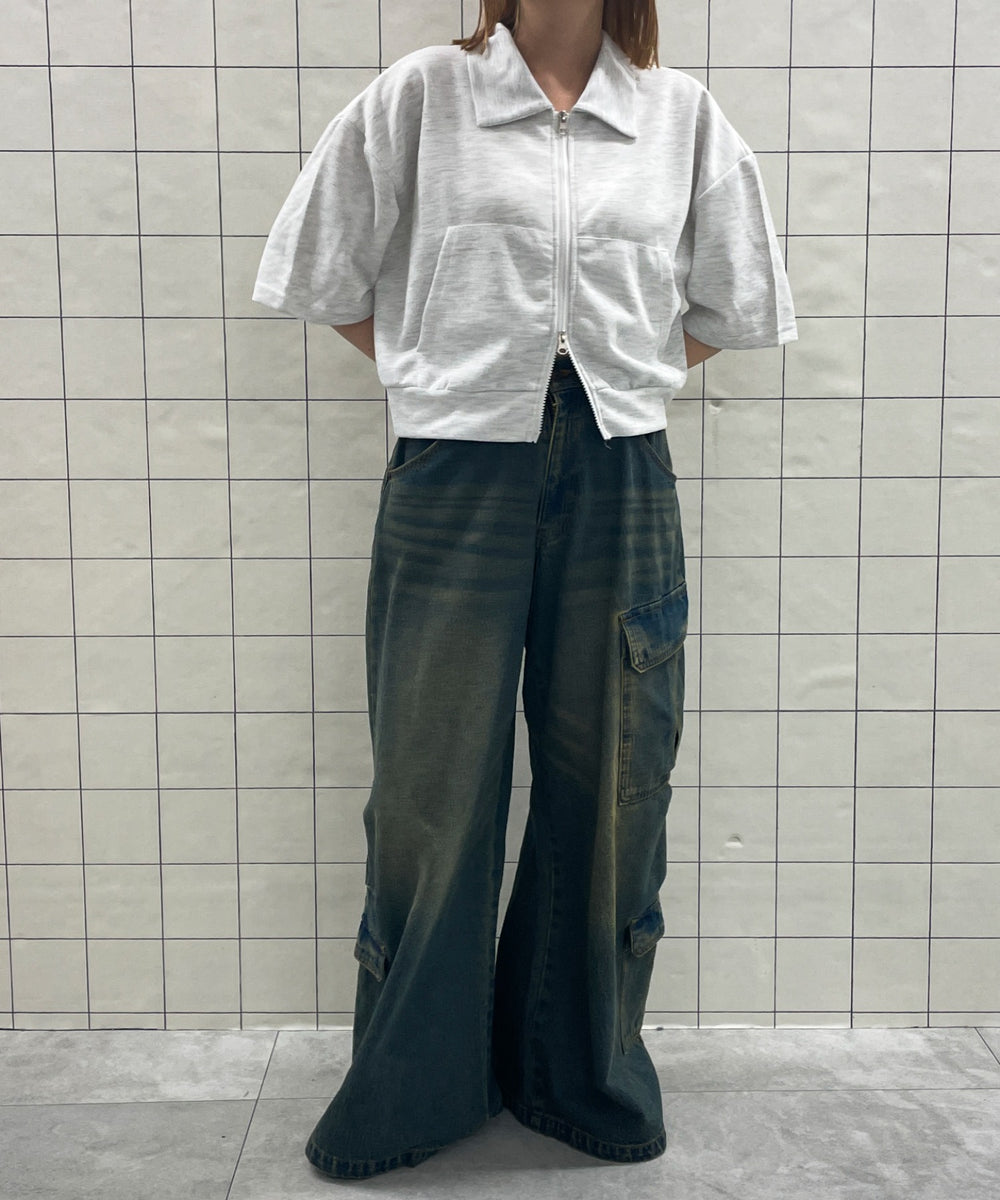 杢グレー　モデル:155cm F着用