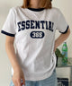 ESSENTIALリンガーT/グレー　モデル:155cm F着用