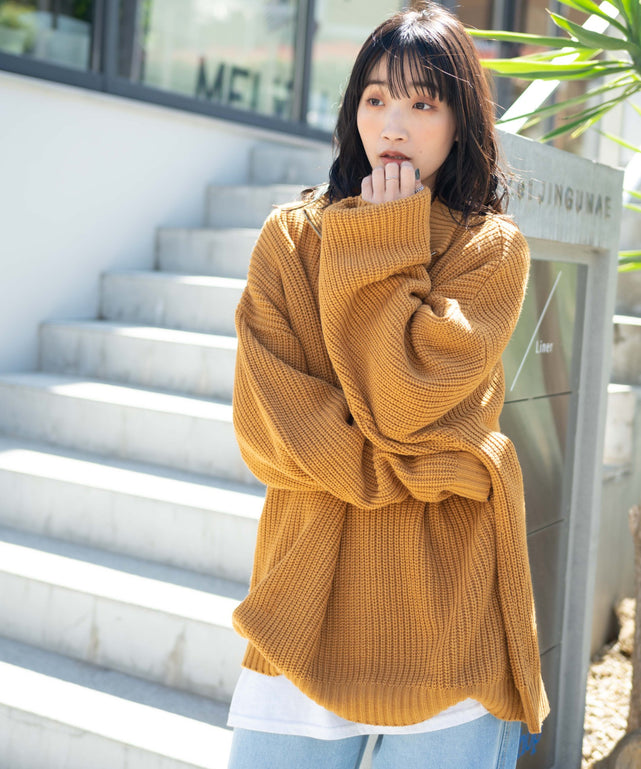 マスタード　モデル:165cm L着用