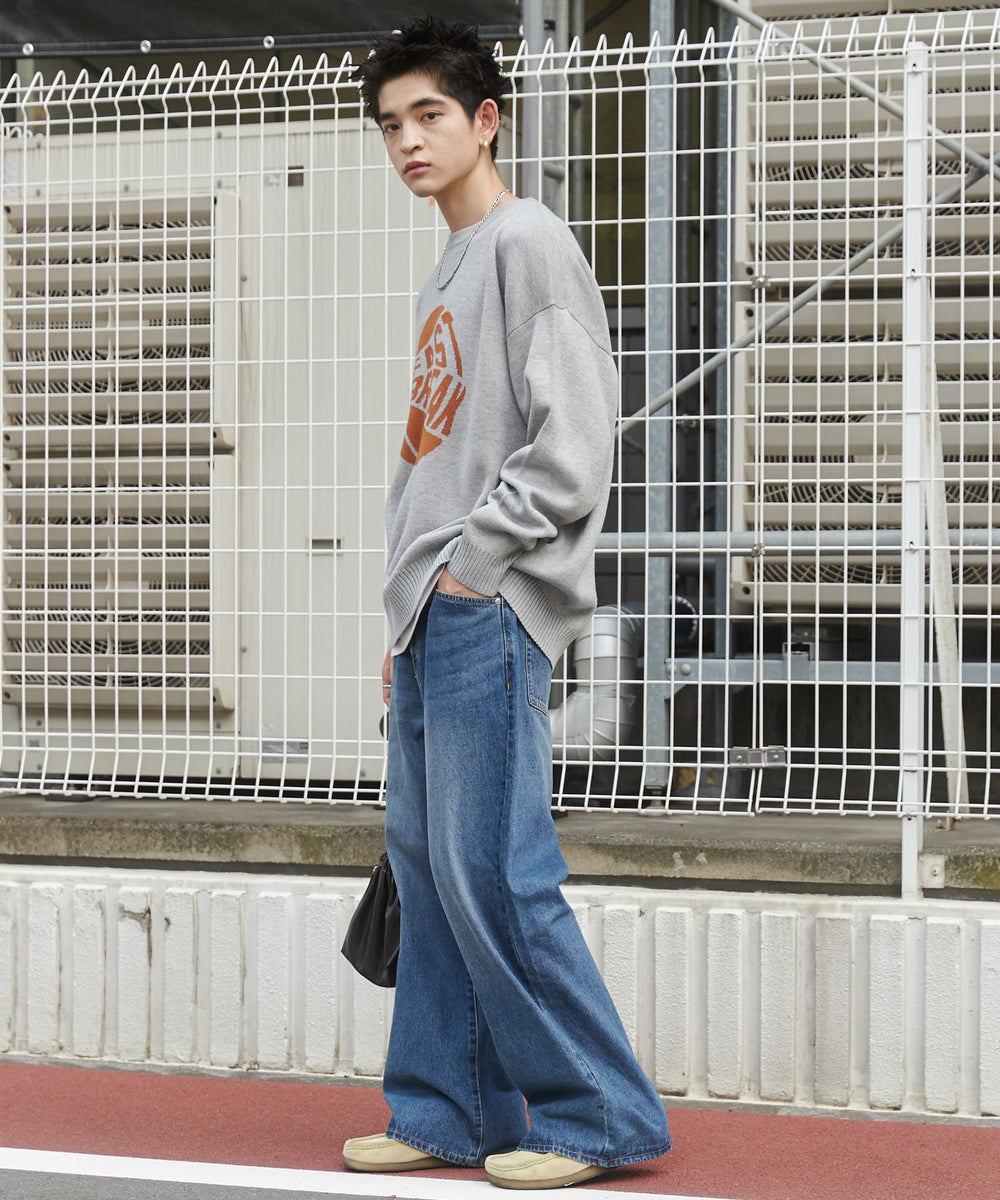 デニム中濃 モデル：180cm L着用
