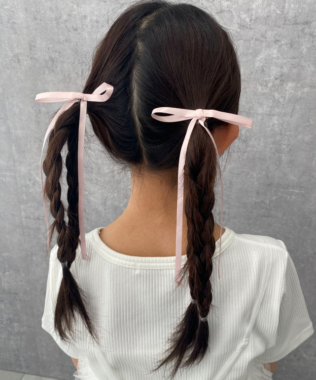 L2Pロングリボンヘアクリップ/Lピンク