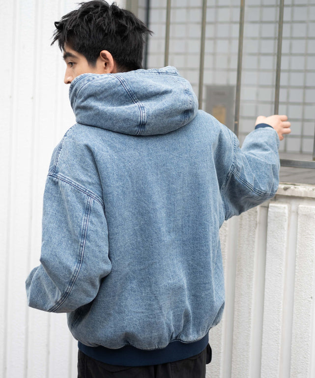 デニム淡色 モデル：180cm L着用