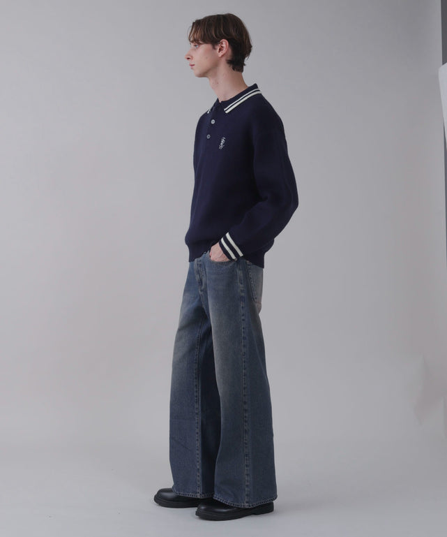 デニム中濃 モデル：178cm L着用