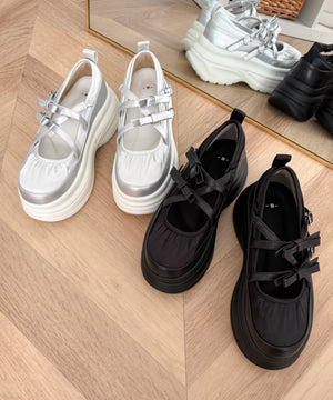2way厚底ストラップシューズ