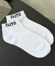 FAITHロゴショートソックス(23-25cm)/ホワイト