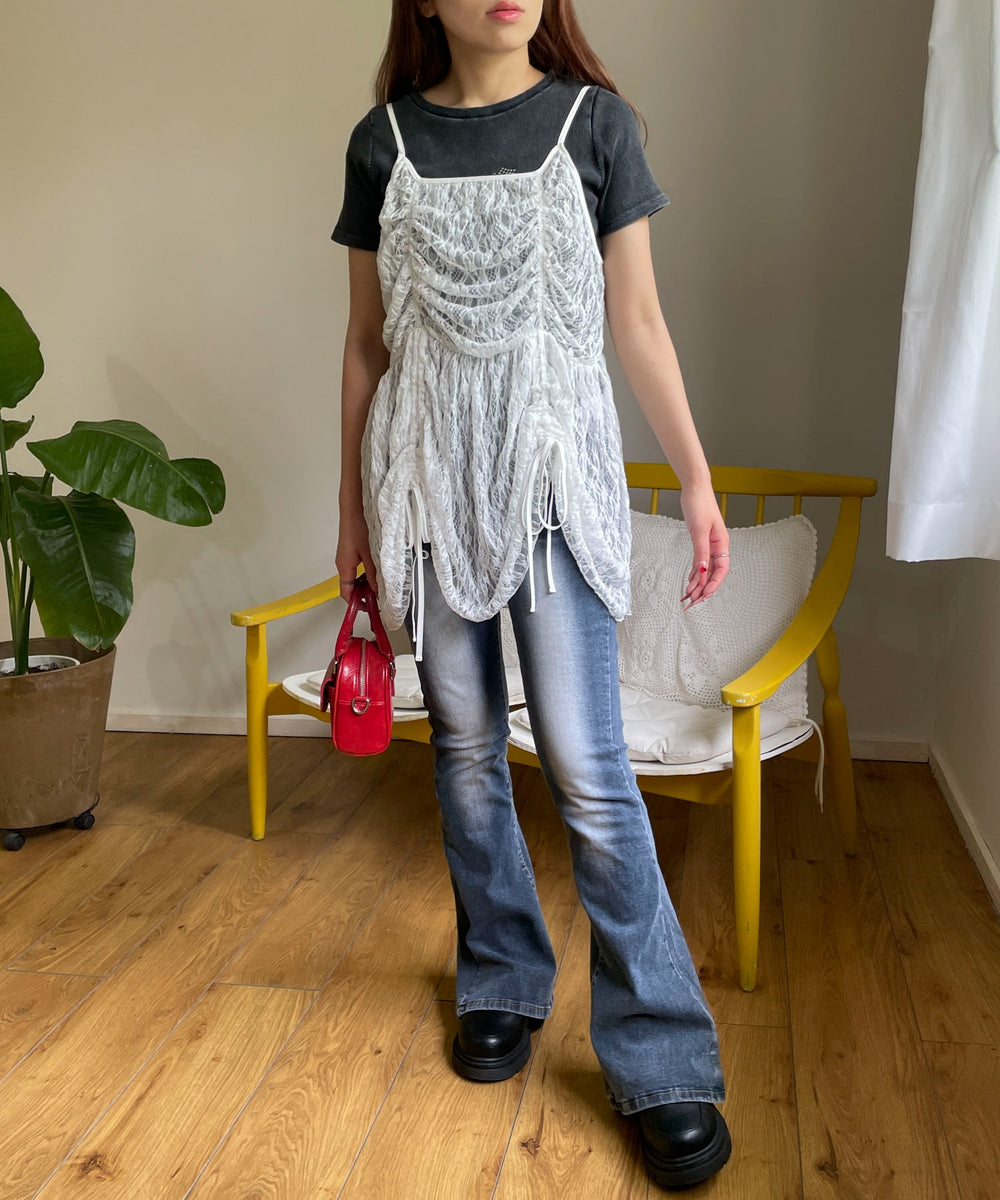 ホワイト モデル：155cm F着用