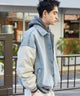 デニム淡加工 モデル：180cm L着用