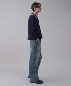 デニム中濃 モデル：178cm L着用
